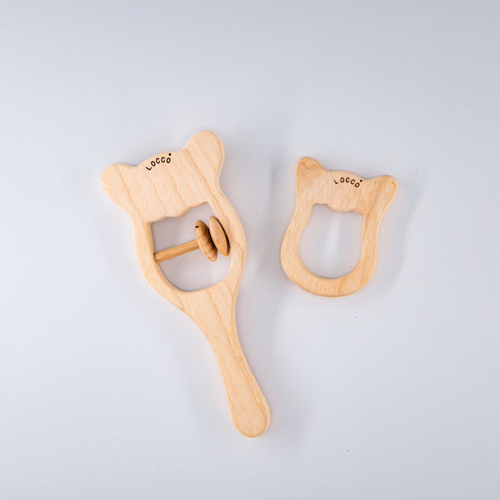 Ahşap Ayıcık Dişlik, %100 Doğal ve Güvenli