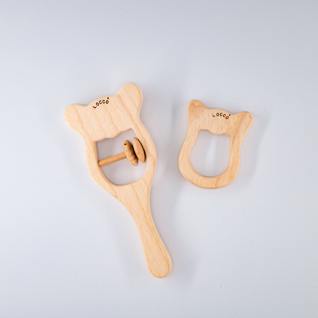 Ahşap Ayıcık Dişlik, %100 Doğal ve Güvenli