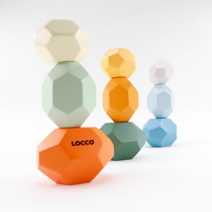 El yapımı ahşap Denge Taşları - Üstün kalite ve detaylı işçilik.