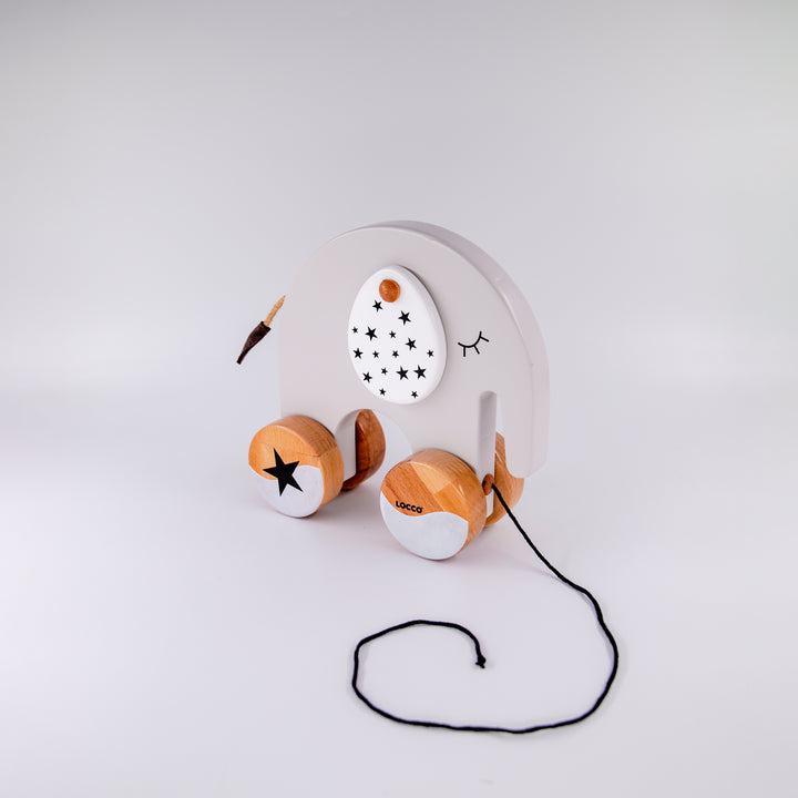 Gri Ahşap Fil Oyuncağı, Kayın ve Plywood