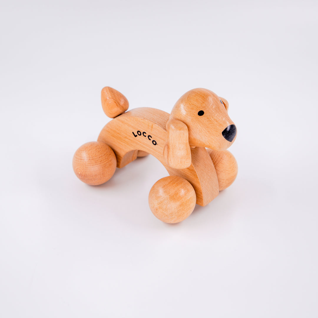 Naturel Ahşap Köpek Oyuncağı, Zarif Tasarım