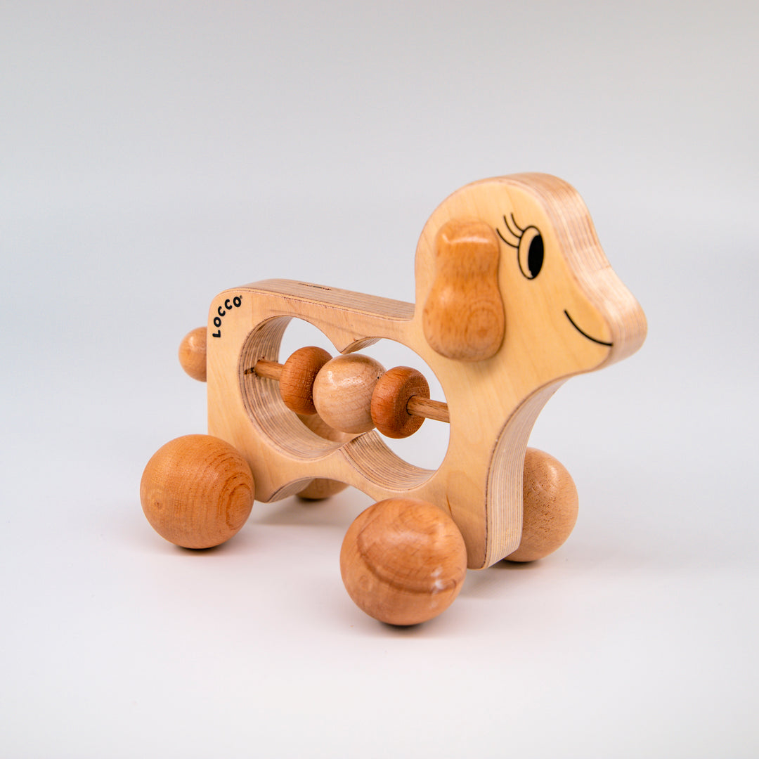 Naturel Ahşap Kuzu Oyuncağı, El Yapımı