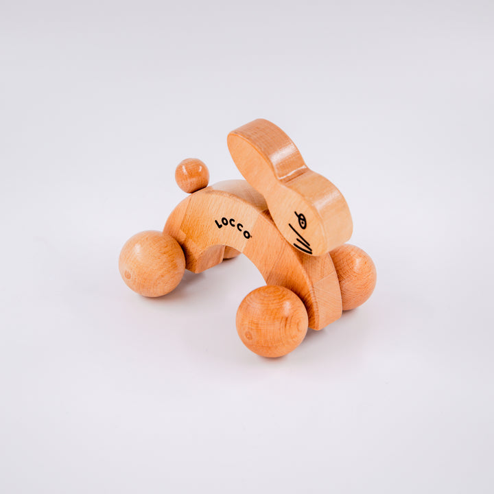 Naturel Ahşap Tavşan Oyuncağı, Detaylı El İşçiliği