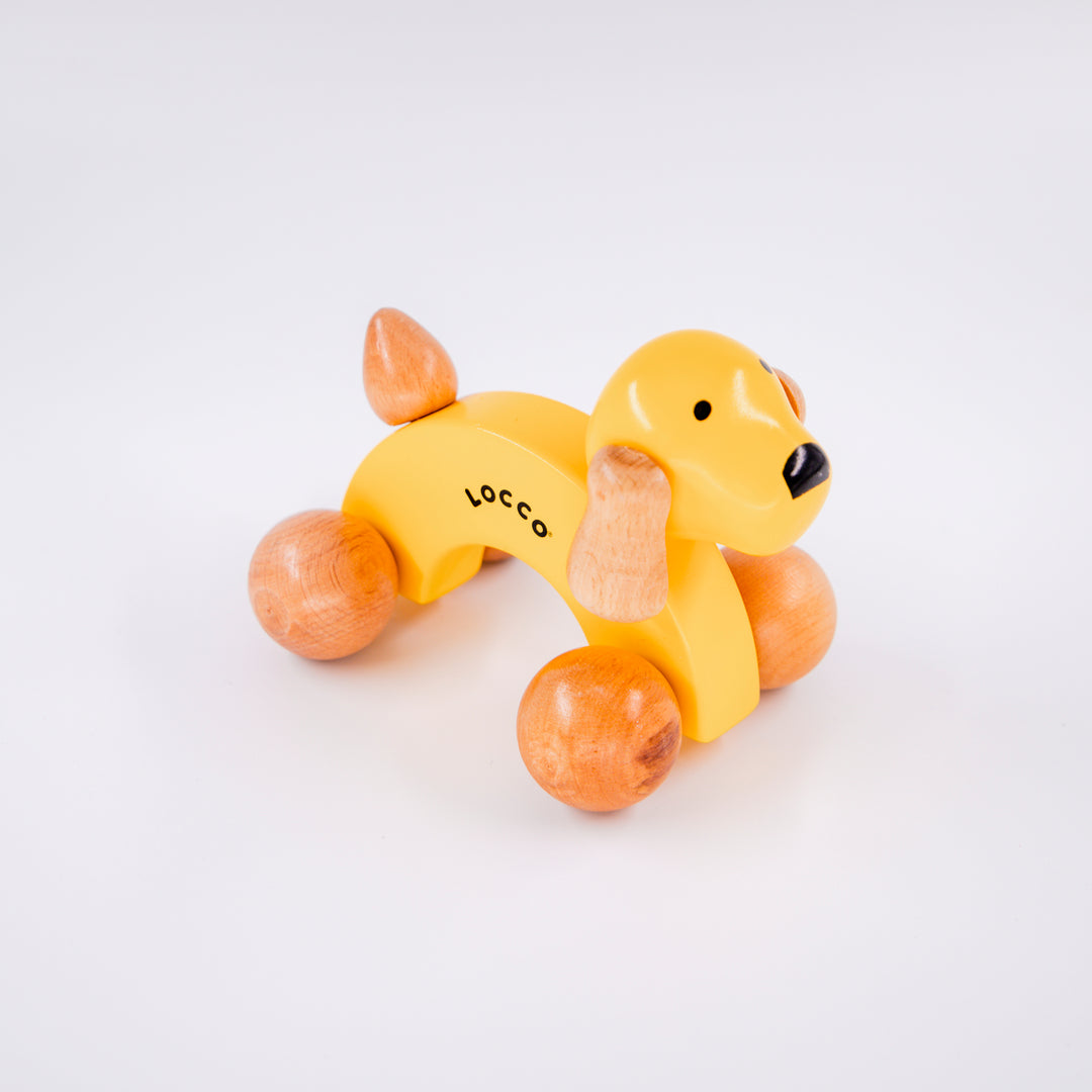 Sarı Ahşap Köpek Oyuncağı, %100 Doğal Malzemeler