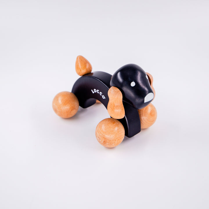 Siyah Ahşap Köpek Oyuncağı, Kayın ve Plywood